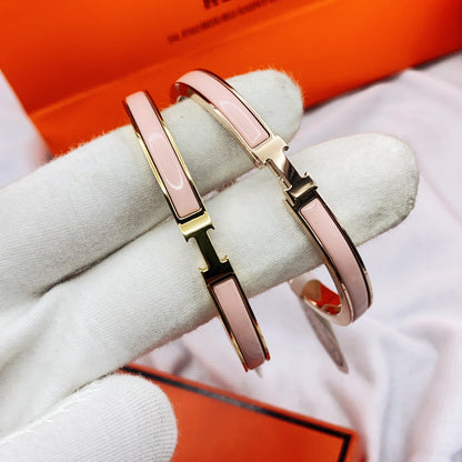 [Am jewelry]CLASSIC HM CLIC  PINK 8MM ENAMEL BRACELET