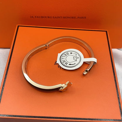 [Am jewelry]CLASSIC HM CLIC BLACK 8MM ENAMEL BRACELET