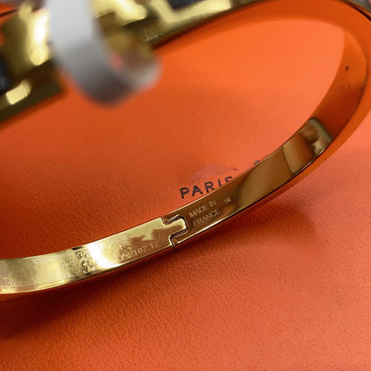 [Am jewelry]CLASSIC HM CLIC BLACK 8MM ENAMEL BRACELET