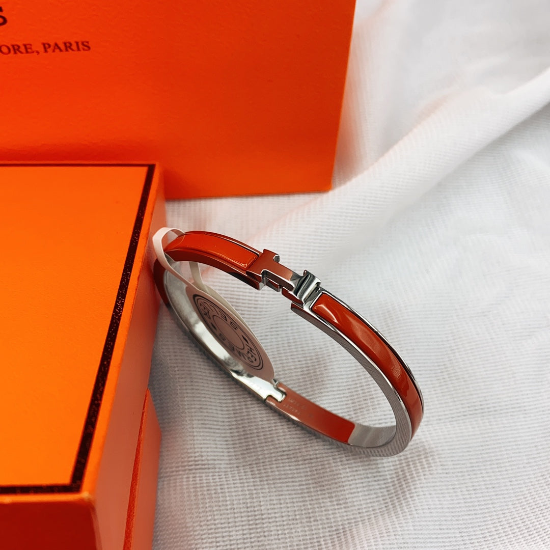 [Am jewelry]CLASSIC HM CLIC RED 8MM ENAMEL BRACELET
