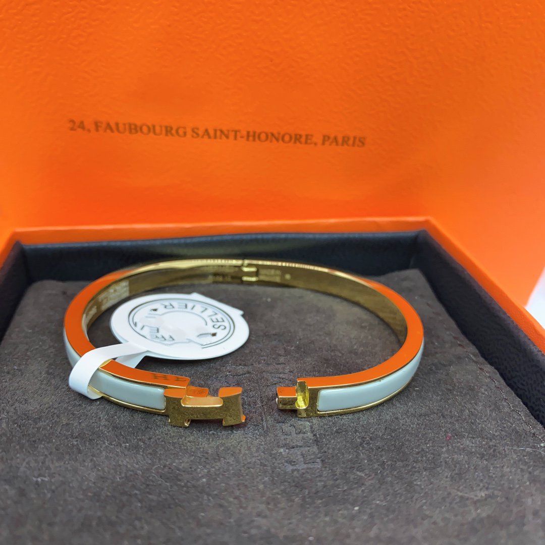 [Am jewelry]CLASSIC HM CLIC GREEN 8MM ENAMEL BRACELET