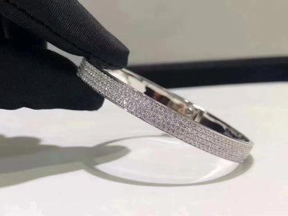 [Am jewelry]HM KELLY BRACELET IN SILVER AND FULL PAVE DIAMOND