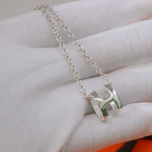 [Am jewelry]HM NECKLACE H LETTER OVAL SERIES