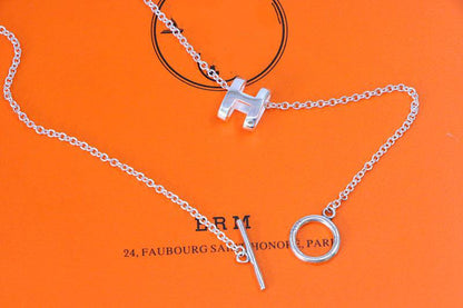 [Am jewelry]HM NECKLACE H LETTER OVAL SERIES