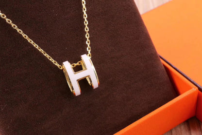 [Am jewelry]HM CLIC YELLOW ENAMEL GOLD NECKLACE