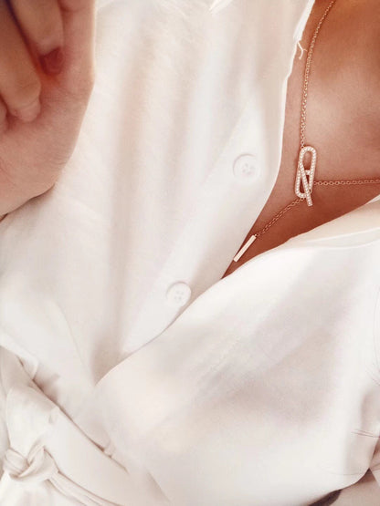 [Am jewelry]HM FIRE PIG NOSE NECKLACE TRENDY STREET