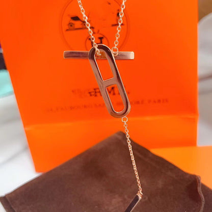 [Am jewelry]HM NECKLACE PLATINUM ROSE GOLD DIAMOND