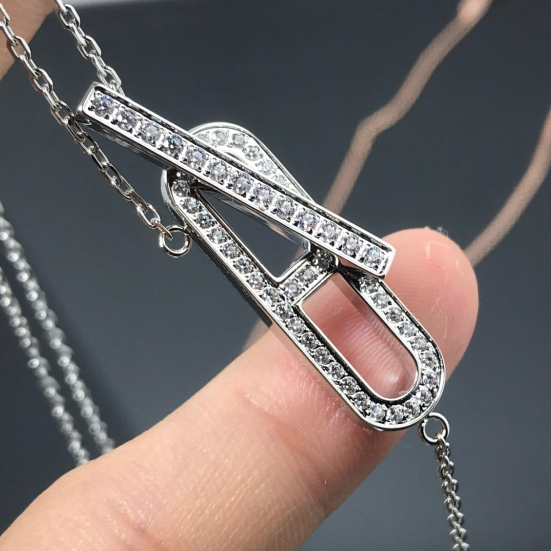 [Am jewelry]HM NECKLACE PLATINUM ROSE GOLD DIAMOND