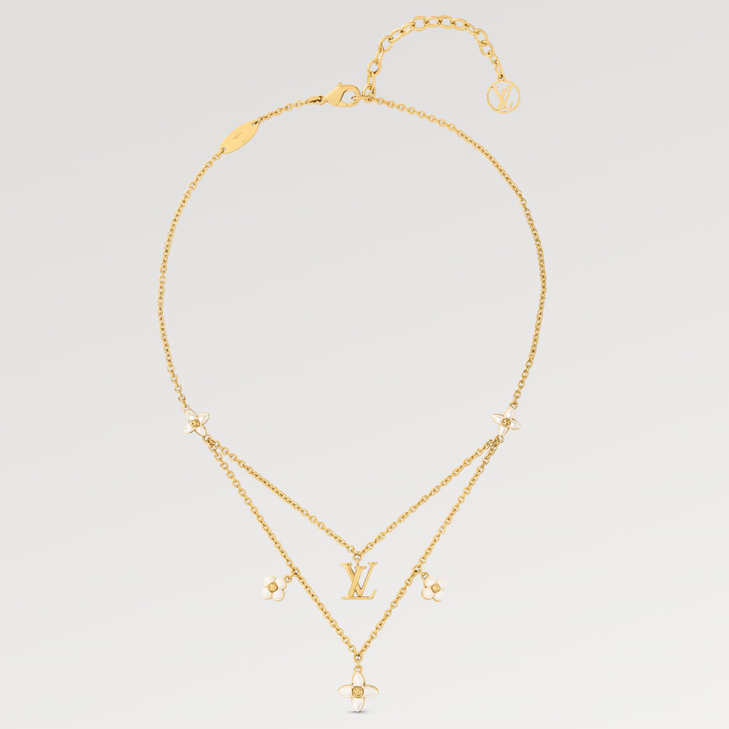 [Am jewelry]FLOWERGRAM GOLD MOP DOUBLE ROW NECKLACE