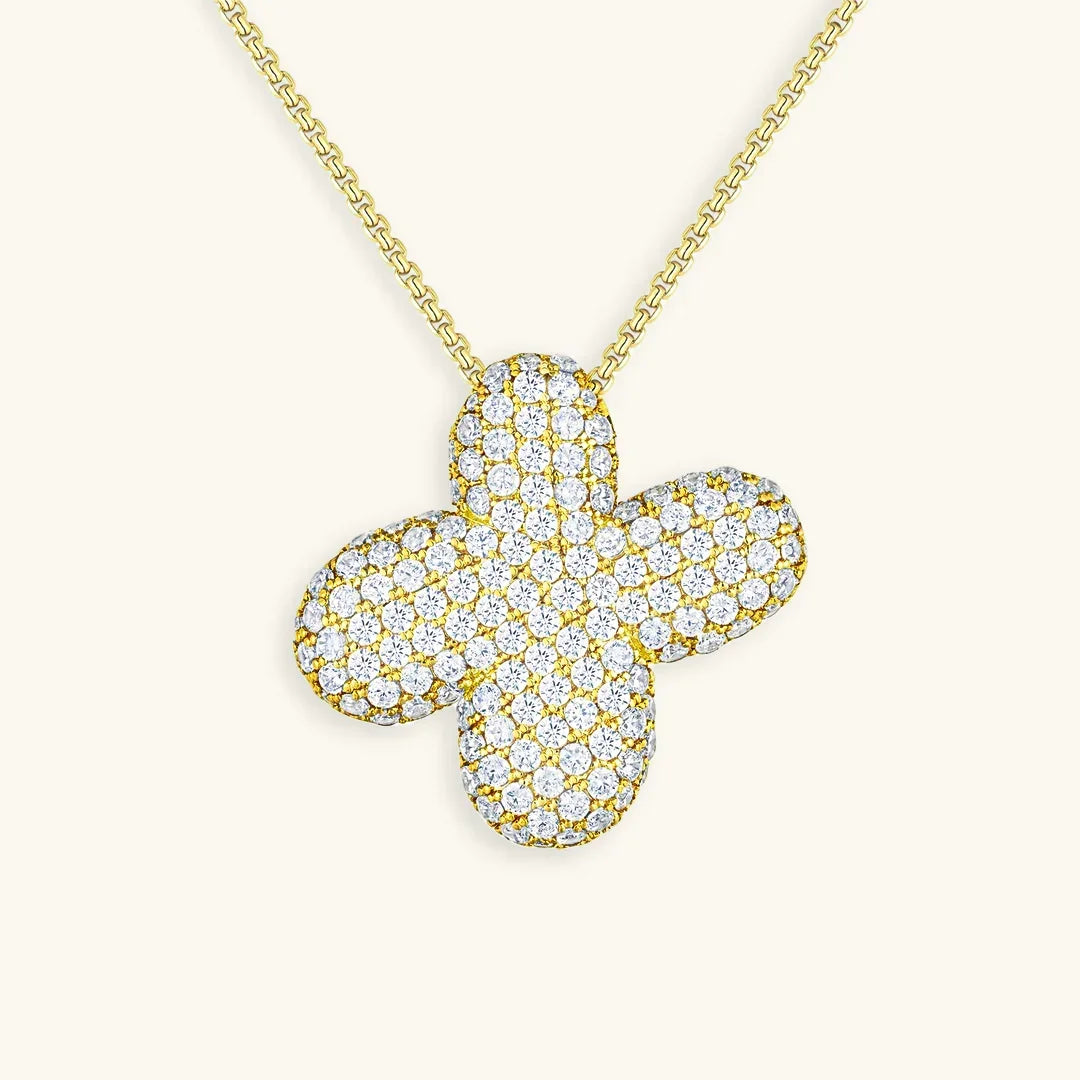 [AM Jewels]Bubble Initial Diamond Necklace