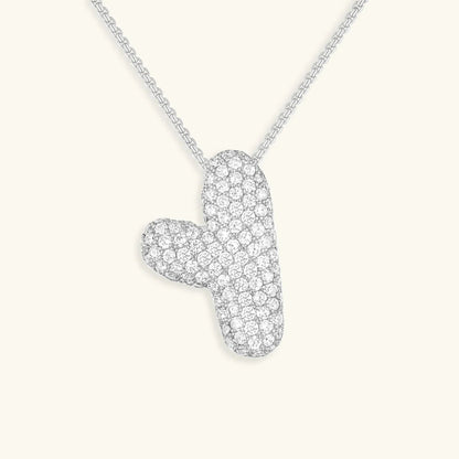 [AM Jewels]Bubble Initial Diamond Necklace