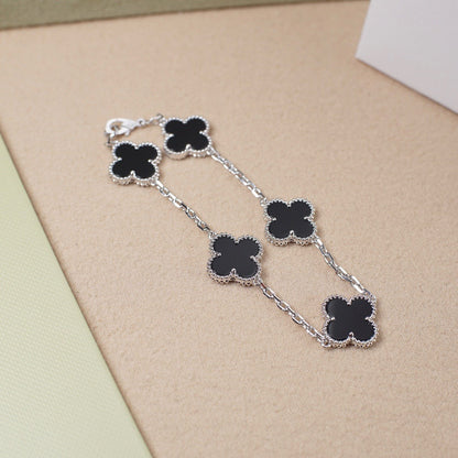 [Am jewelry] CLOVER 5 MOTIF ONYXS BRACELET COLLECTION