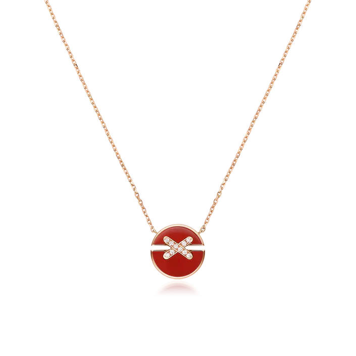 [Am jewelry]JEUX DE ROSE GOLD DIAMOND NECKLACE