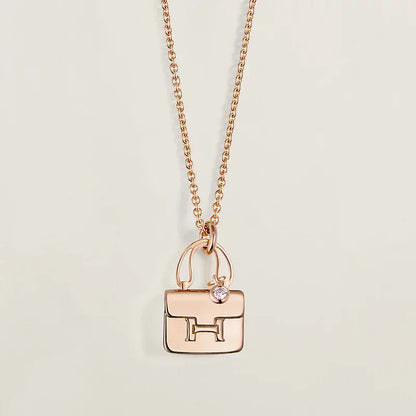 [Am jewelry]AMULETTE PEDANT ROSE GOLD NECKLACE