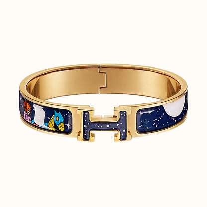 [Am jewelry]H STAR AND MOON BRACELET 12MM