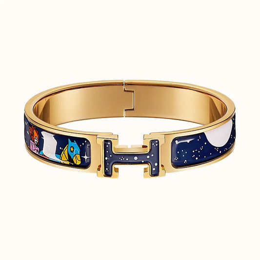 [Am jewelry]H STAR AND MOON BRACELET 12MM