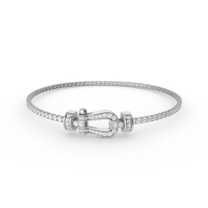 [Am jewelry]FORCE  HORSESHOE  DIAMOND TENNIS BRACELET