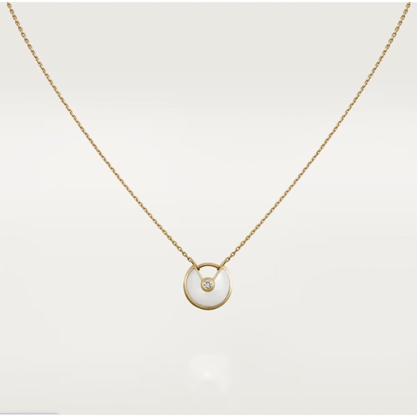 [Am jewelry]AMULETTE ROSE GOLD MOP NECKLACE