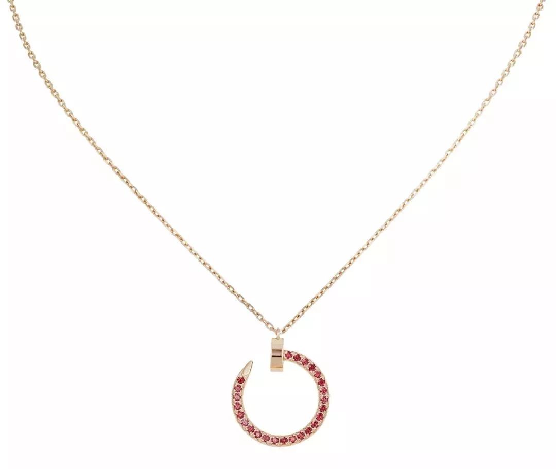 [Am jewelry]JUSTE NECKLACE GOLD RED DIAMONDS