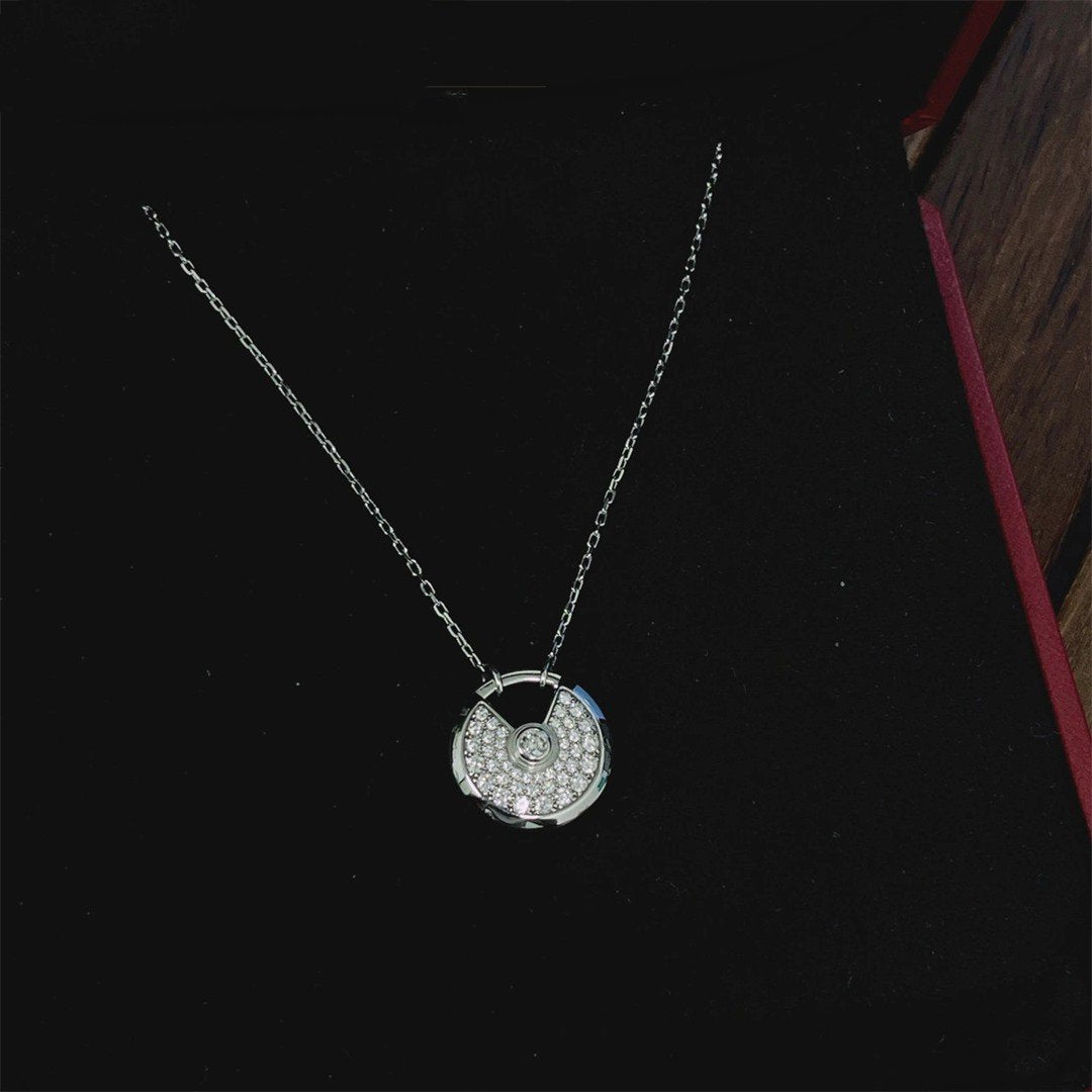 [Am jewelry]AMULETTE SILVER FULL DIAMOND NECKLACE