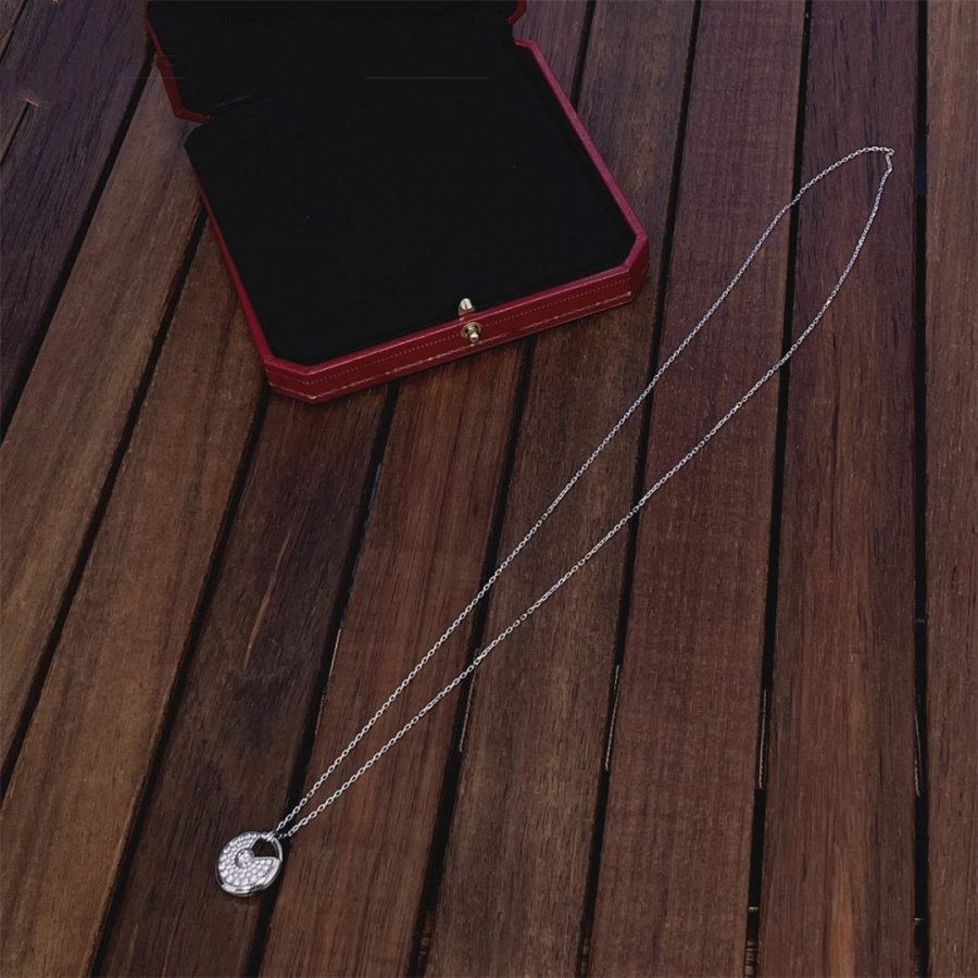 [Am jewelry]AMULETTE SILVER FULL DIAMOND NECKLACE