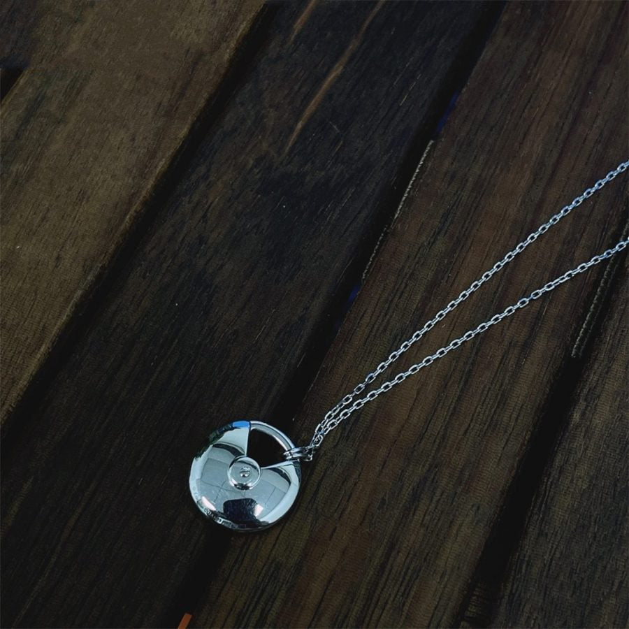 [Am jewelry]AMULETTE SILVER FULL DIAMOND NECKLACE
