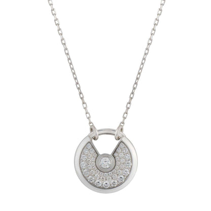 [Am jewelry]AMULETTE SILVER FULL DIAMOND NECKLACE
