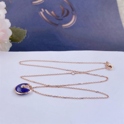 [Am jewelry]AMULETTE ROSE GOLD AGATE NECKLACE