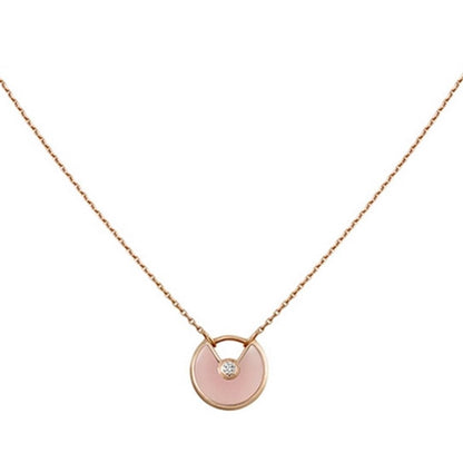 [Am jewelry]AMULETTE ROSE GOLD PINK MOP NECKLACE