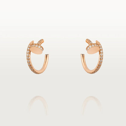 [Am jewelry]JUSTE EARRINGS 12.75MM PINK GOLD DIAMOND