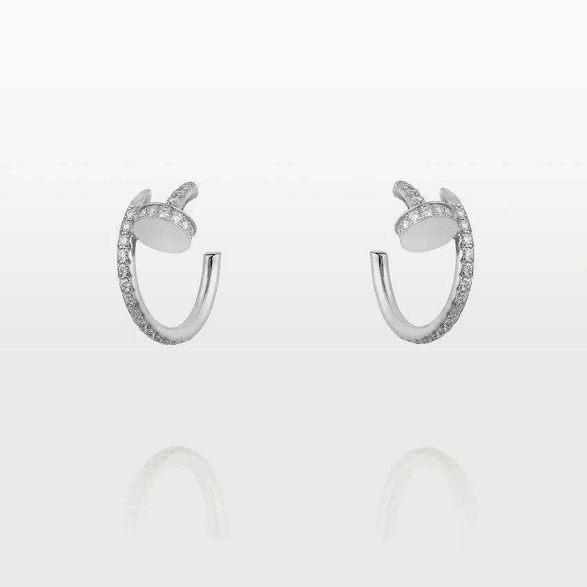 [Am jewelry]JUSTE EARRINGS 12.75MM SILVER DIAMOND