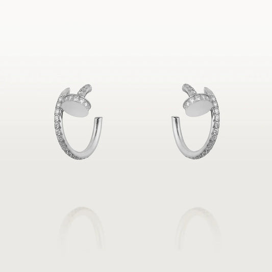 [Am jewelry]JUSTE EARRINGS 12.75MM SILVER DIAMOND