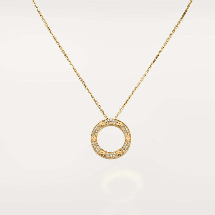 [Am jewelry]LOVE NECKLACE ADJUSTABLE ROSE GOLD