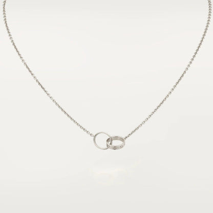 [Am jewelry]LOVE NECKLACE PINK GOLD AND SILVER