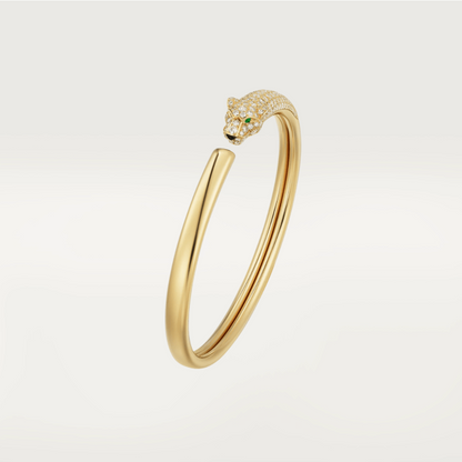 [Am jewelry]PANTHERE GOLD DIAMOND OPEN BRACELET