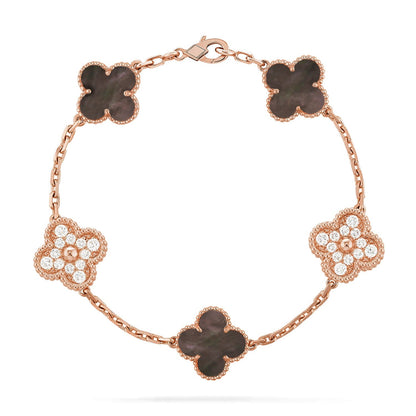 [Am jewelry] CLOVER 5 MOTIF GRAY MOP BRACELET COLLECTION