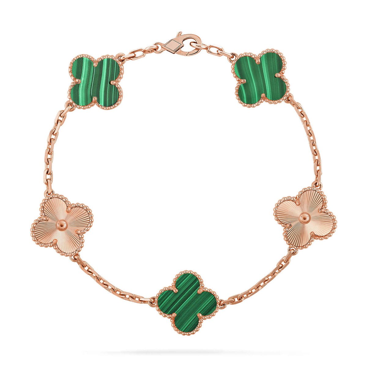 [Am jewelry] CLOVER 5 MOTIF MALACHITE BRACELET COLLECTION