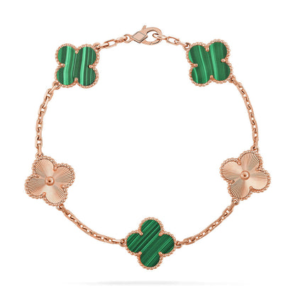 [Am jewelry] CLOVER 5 MOTIF MALACHITE BRACELET COLLECTION