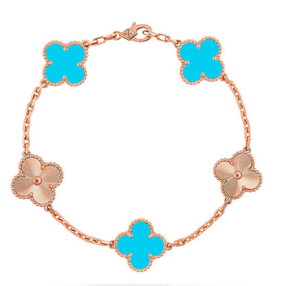 [Am jewelry] CLOVER 5 MOTIF TURQUOISE BRACELET COLLECTION