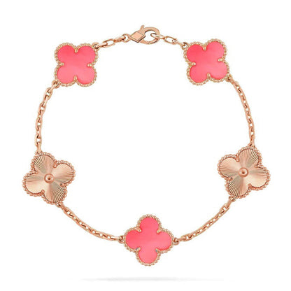 [Am jewelry] CLOVER 5 MOTIFS  PINK MOP BRACELET COLLECTION
