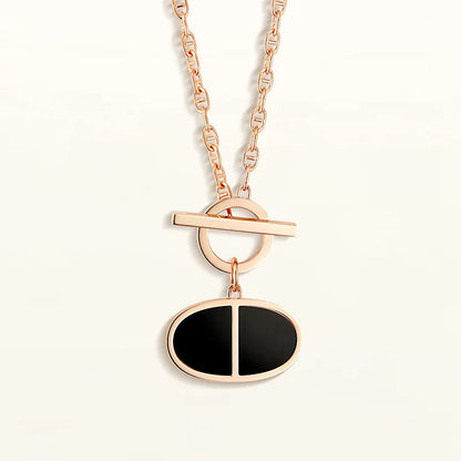 [Am jewelry]CHAINE VERSO BLACK CERAMIC NECKLACE
