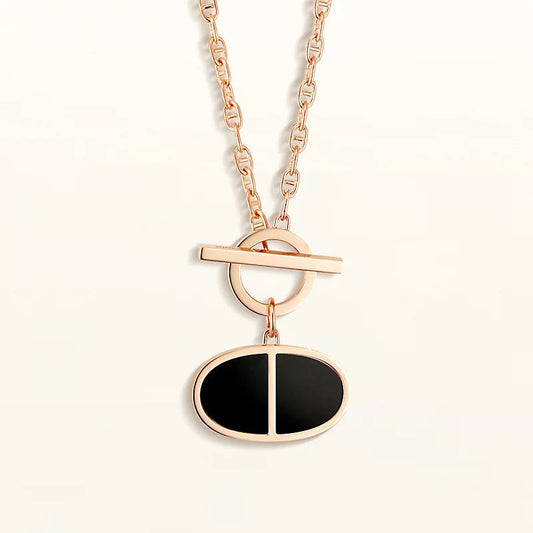 [Am jewelry]CHAINE VERSO BLACK CERAMIC NECKLACE