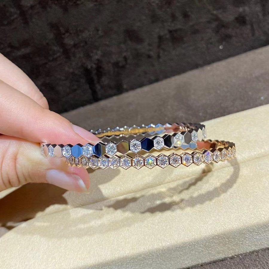 [Am jewelry]BEE LOVE GOLD BRACELET FULL DIAMOND