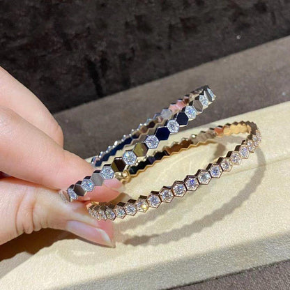 [Am jewelry]BEE LOVE GOLD BRACELET FULL DIAMOND