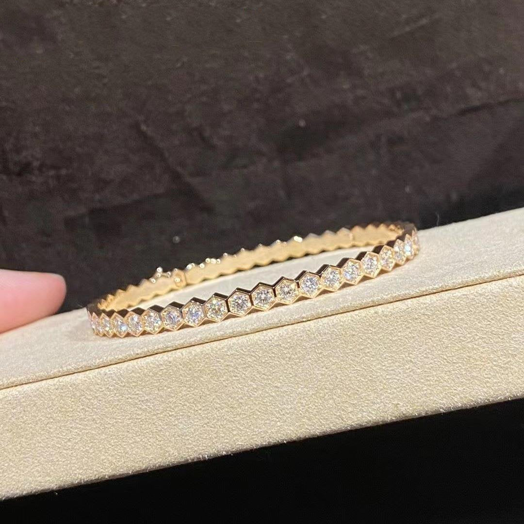 [Am jewelry]BEE LOVE GOLD BRACELET FULL DIAMOND