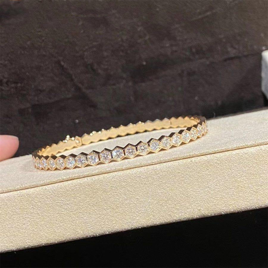 [Am jewelry]BEE LOVE GOLD BRACELET FULL DIAMOND