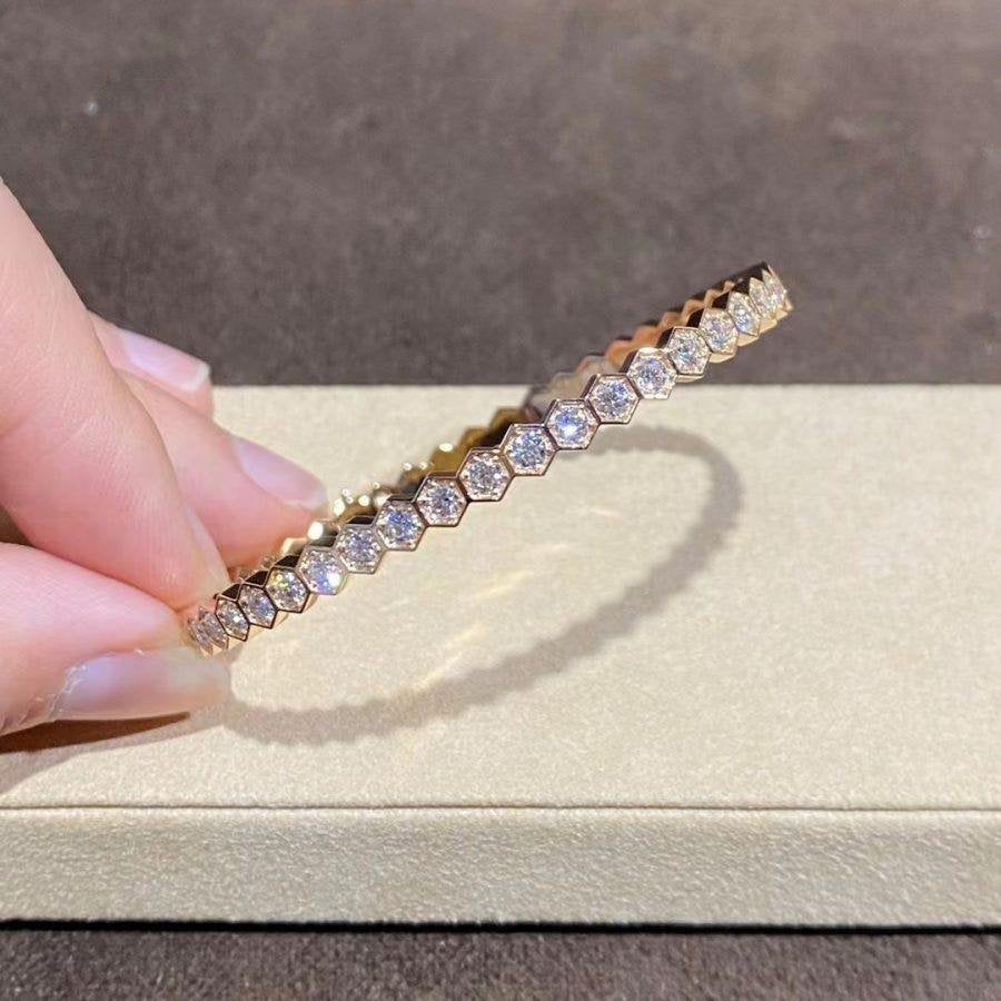 [Am jewelry]BEE LOVE GOLD BRACELET FULL DIAMOND