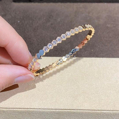 [Am jewelry]BEE LOVE GOLD BRACELET FULL DIAMOND