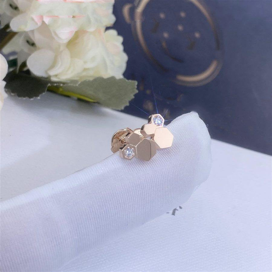 [Am jewelry]BEE LOVE PINK GOLD DIAMOND EARRINGS