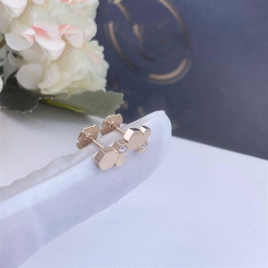[Am jewelry]BEE LOVE PINK GOLD DIAMOND EARRINGS
